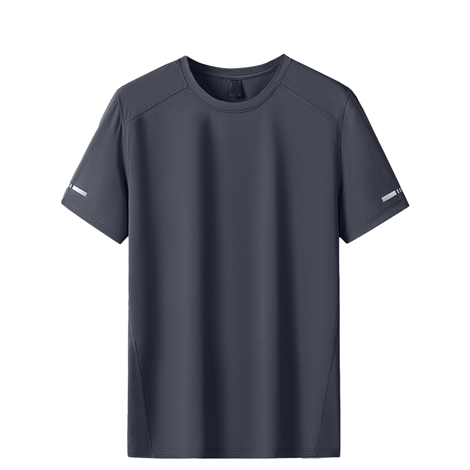 thumbnail image 1 of Camiseta de manga corta de seda helada para hombre: camiseta informal elástica, transpirable y de secado rápido para el verano, cómoda para practicar deporte y relajarse, 1 of 4